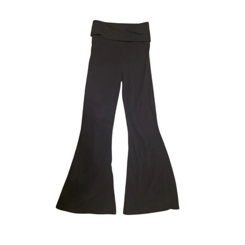 OFFLINE by Aerie OG Foldover Super Flare High Rise Leggings Black S L 2K Whimsy